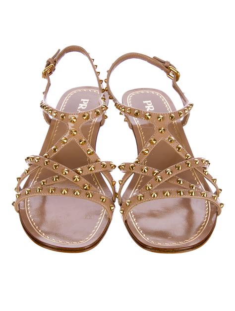 prada sandals heel|prada studded pony skin sandals.